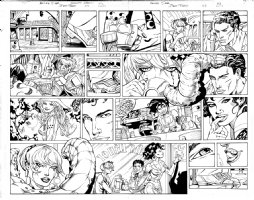 Bang! Tango #3 p 2-3 double Spread (SUPERB DETAIL!) 2009 Comic Art