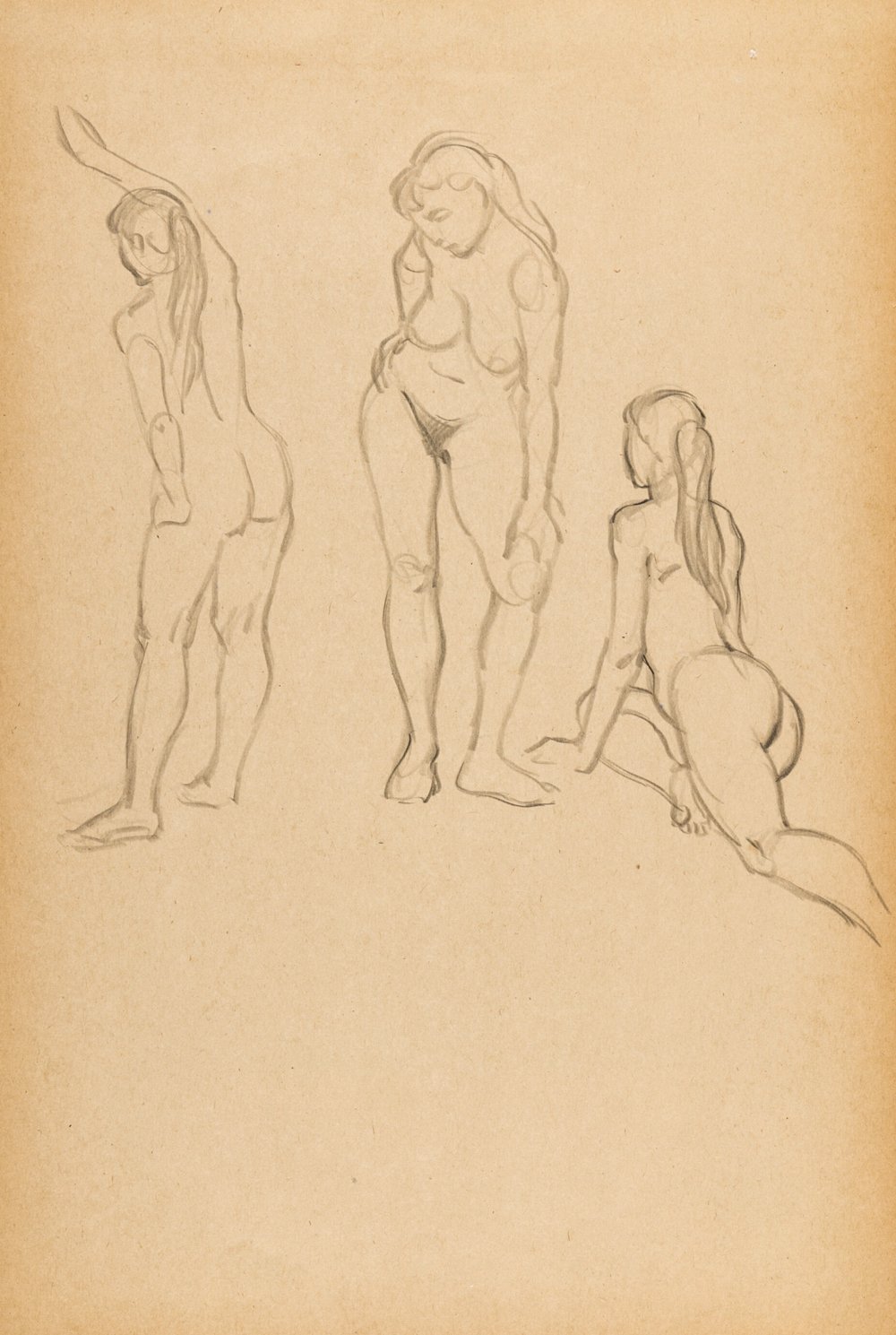 3 Female nude Character Studies Comic Art For Sale By Artist Frank Frazetta  at Romitaman.com