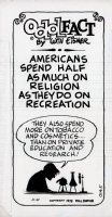 Odd Fact Newspaper Strip By Will Eisner - 11-21-1975 Comic Art