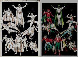 Michael Bair | last days of the justice society special #1 splash (sold live on "dueling dealers of comic art" episode #15 podcast on 5-1-2021 (re-watch our live art selling podcast here) | Romitaman