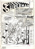 Action Comics #294 Splash (BEST SUPERMAN / LEX LUTHOR SILVER AGE SPLASH!) Large Art - 1962  Comic Art