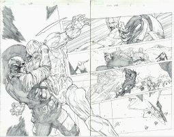 Civil War #5 p 10-11 DPS (SOLD LIVE ON 'DUELING DEALERS OF COMIC ART #126 PODCAST ON 7-5-2023 WATCH IT HERE! Comic Art