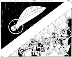 Astonishing X-Men #19 p 6-7 DPS (Wolverine, Colossus, & The Beast Battle Bad Guys!) 2004 Comic Art