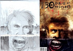 30 Days of Night: Return to Barrow #2 (GORY DETAILED COVER!) 2004 Comic Art