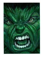 Incredible Hulk Detailed Painting Comic Art