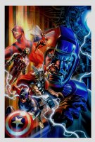 Avengers #2 Large Cover Painting (THOR, IRON MAN, CAPTAIN AMERICA, GIANT-MAN, & THE WASP, KANG THE CONQUEROR!) Comic Art