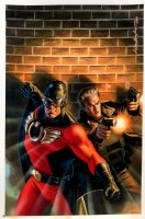 Felipe Massafera | captain midnight #10 cover painting (stunning detailed golden age superhero! ) 2014 | Romitaman