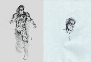 2 Green Lantern Pencil drawings on 2 Separate Boards (2016) Comic Art