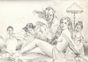'Man's Story' Detailed Cover Pencils For Painted Magazine Cover (December 1971 Issue) Comic Art