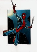 Spider-Man Hand Colored Pinup Comic Art