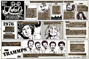Pop Idols and the Disco Scene Very Large Sunday Strip (6-24-1979) Comic Art