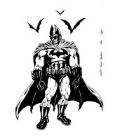 2 Detailed Batman Pinups (14 x 17 and 11 x 11 inches!) 2006 Comic Art