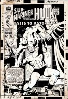 Dan Adkins | tales to astonish # 94 large art cover! (sub-mariner battles dragorr! ) 1967 | Romitaman
