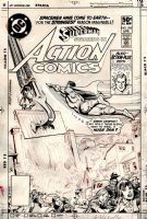 Action Comics #518 Cover (SUPERMAN BATTLING ALIENS!) 1980) Comic Art