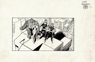 Published Fantastic Four Novel Chapter Splash (1991) Comic Art