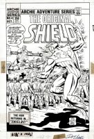 The Original Shield #4 Cover (The Golden Age Shield Battles The Nazi Villain: The Hun!) 1984 Comic Art