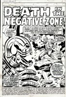 Fantastic Four #109 p 1 SPLASH (Annihilus Battles The Nega-Man In The Negative Zone! JOE SINNOTT INKS!) 1970 Comic Art