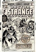Doctor Strange #11 Cover (DR. STRANGE'S 'DEMON IN A BOTTLE STORY! 5 DIFFERENT DR. STRANGES DRAWN!) 1975 Comic Art