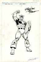 Captain America Horizon Model Kit Box Art (STUNNING DETAIL WITH JOHN ROMITA SR INKS!) 1989 Comic Art