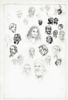30 Detailed Character Drawings With COA (1950s-1960s) Comic Art