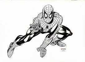 Spider-Man Detailed Large Commission Pinup (1991) Comic Art