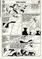 Green Lantern #6 p 14 (1ST TOMAR-RE ISSUE! GREEN LANTERN BATTLE PAGE!) Large Art - 1961 Comic Art