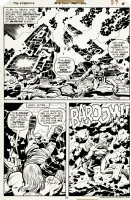 Eternals #19 p 27 SEMI-SPLASH (Eternals: IKARIS & Sigmar Battle Druig at THE PYRAMID! VERY LAST KIRBY ETERNALS ISSUE!) 1977 Comic Art