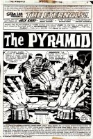 Eternals #19 p 1 SPLASH (Eternals: Druig & Sigmar Capture IKARIS! VERY LAST KIRBY ETERNALS ISSUE!) 1977 Comic Art