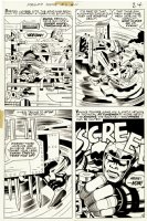 Forever People #10 p 19 (Big Bear & Vykin the Black Battle The Scavengers Monster Robots!) 1972 Comic Art