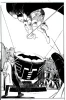 Batman Black & White #6 p 1 SPLASH (BATMAN, BAT-SIGNAL, COMMISSIONER GORDON!) 2021 Comic Art