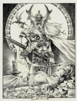 Elric & The Sleeping SorceressÂ Detailed Pinup (SOLD LIVE ON 'DUELING DEALERS OF COMIC ART #122 PODCAST ON 5-31-2023 WATCH IT HERE! Comic Art