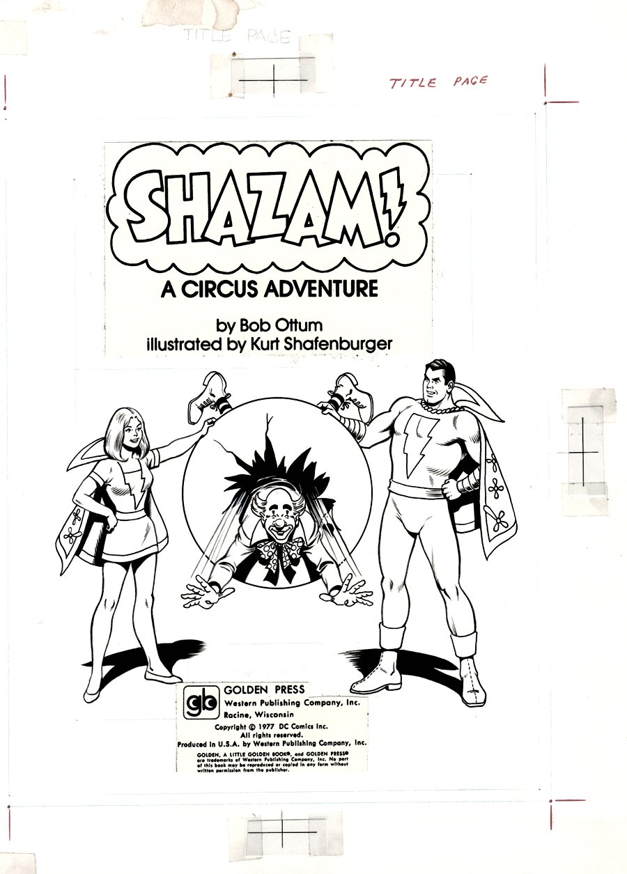 Image of Shazam! A Circus Adventure Splash / Title Page #1 (Captain Marvel & Mary Marvel!) 1977