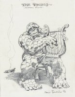 The Thing Pinup (SOLD LIVE ON 'DUELING DEALERS OF COMIC ART #142 PODCAST ON 12-20-2023 WATCH IT HERE! Comic Art