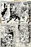 Avengers #107 p 5 Semi-Splash (STARLIN & COCKRUM INKS! BEST CAP BATTLE PG IN STORY!) 1972 Comic Art