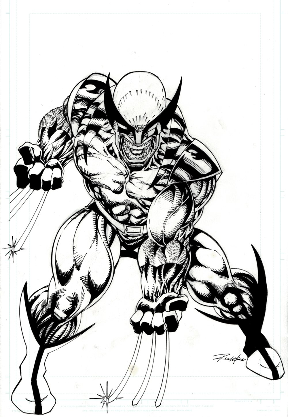 Wolverine AWESOME Pinup Comic Art For Sale By Artist Ron Wilson at ...