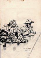 THE THING And WOLVERINE AT BAR Pinup (Late 1970s - Early 1980s) Comic Art