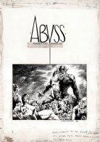 'The Abyss' Cover Art (AWESOME LARGE ART HORROR COVER!) 1970 Comic Art