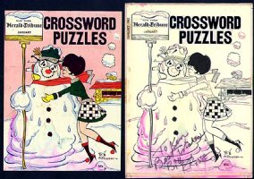 1965 Snowman Crossword Puzzle Cover Art Comic Art