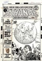 Strange Adventures #236 Cover (ALL Wording ON LEFT SIDE IS INKED! ADAM STRANGE IS ALL DRAWN ART ALSO!) 1971 Comic Art