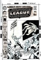 Justice League of America #80 Cover (Superman, Batman, Green Lantern, Flash, Atom, Green Arrow, Black Canary, Criminal: Norch Lor!) 1969  Comic Art