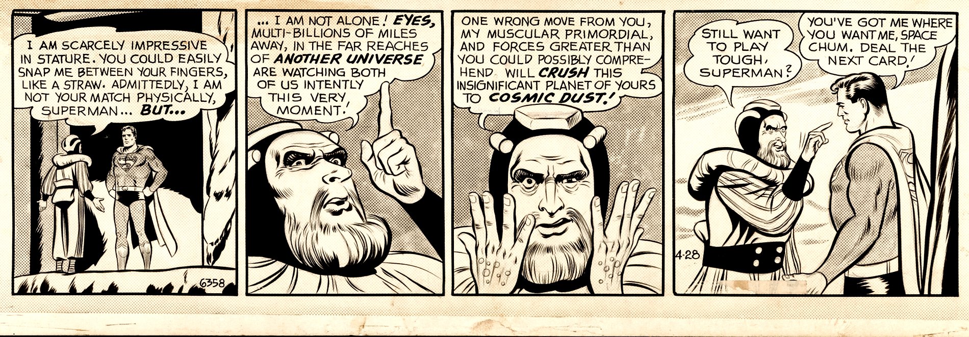 Image of Superman Daily Comic Strip (CURT SWAN - WORKING AS WAYNE BORING!) 4-28-1959